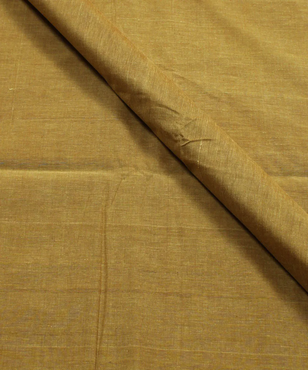 0.5m Gold Brown Mangalagiri Handloom Cotton Fabric