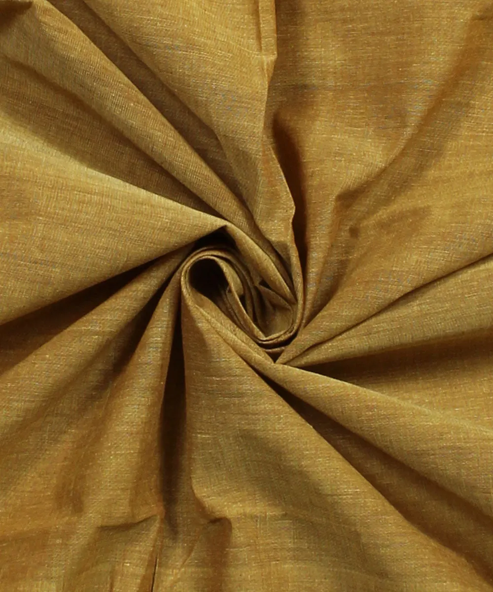 0.5m Gold Brown Mangalagiri Handloom Cotton Fabric