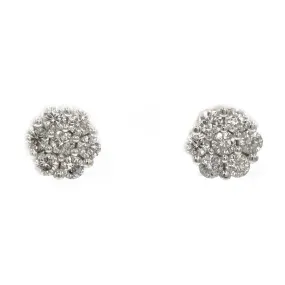 1 ct. Diamond Cluster Earrings in 14k Yellow Gold