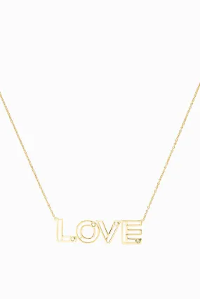 10kt Gold & Diamond 4 Letter Necklace