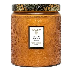 2 WICK 44 OZ LUXE JAR CANDLE BALTIC AMBER