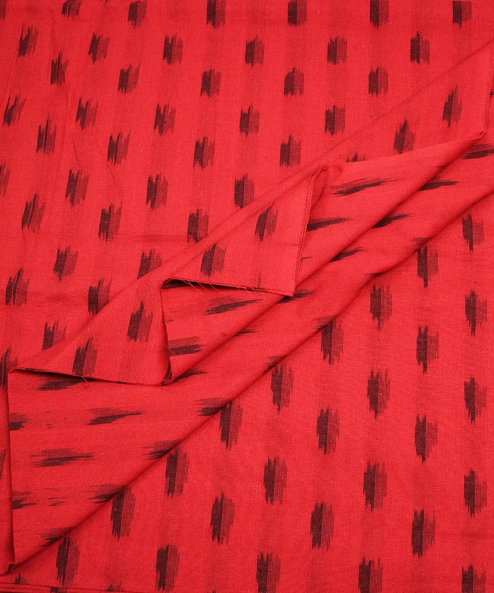 2.5 m Red handloom cotton pochampally ikat fabric