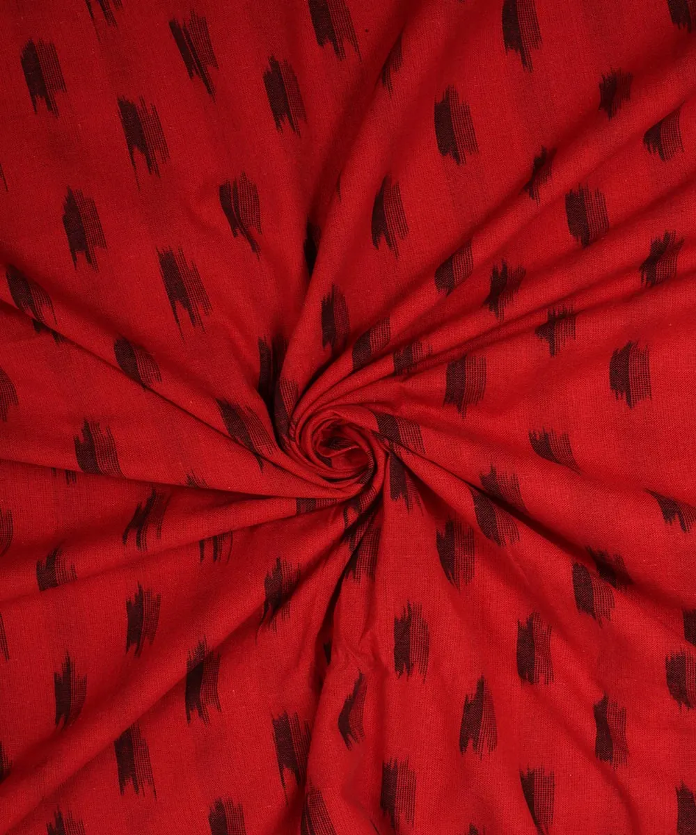 2.5 m Red handloom cotton pochampally ikat fabric