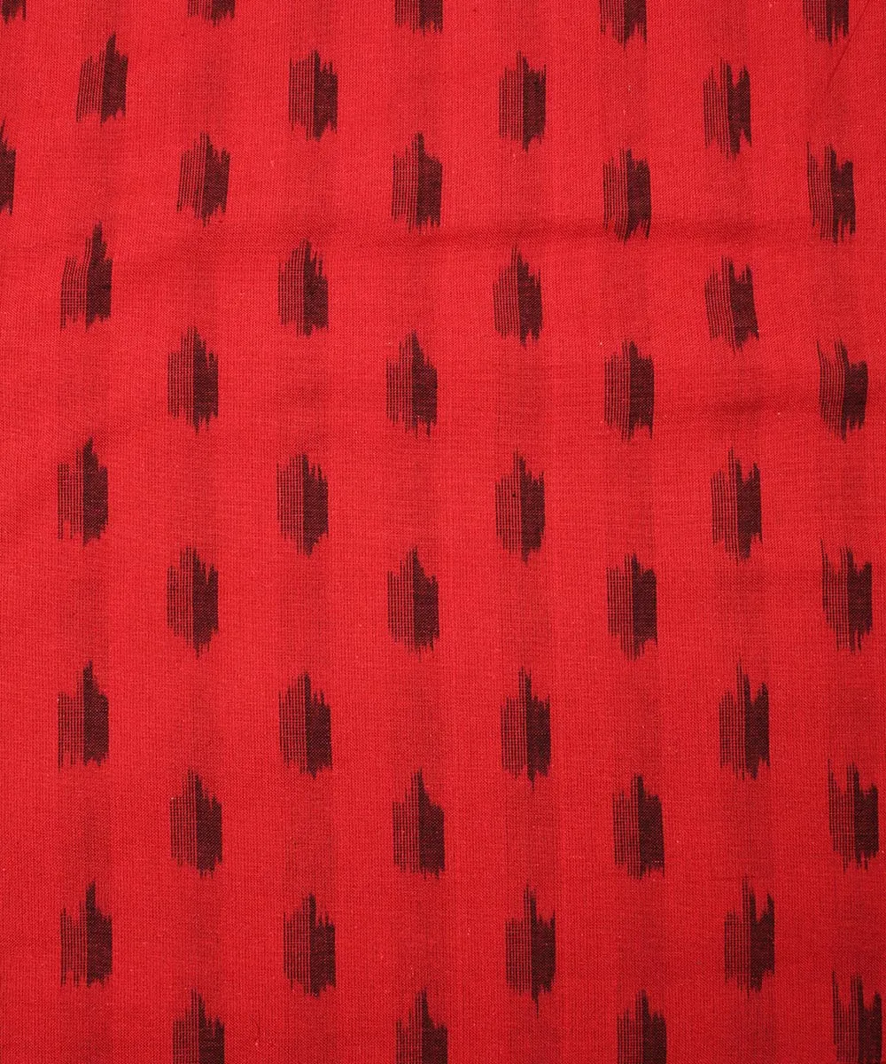 2.5 m Red handloom cotton pochampally ikat fabric