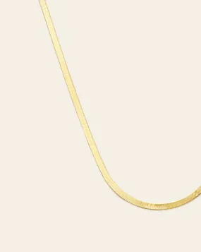 3mm Herringbone Chain - Gold Vermeil