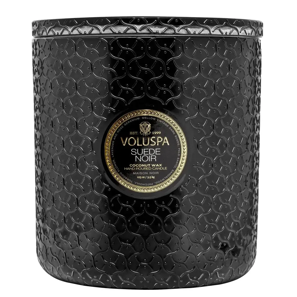 5 Wick Hearth Candle Suede Noir