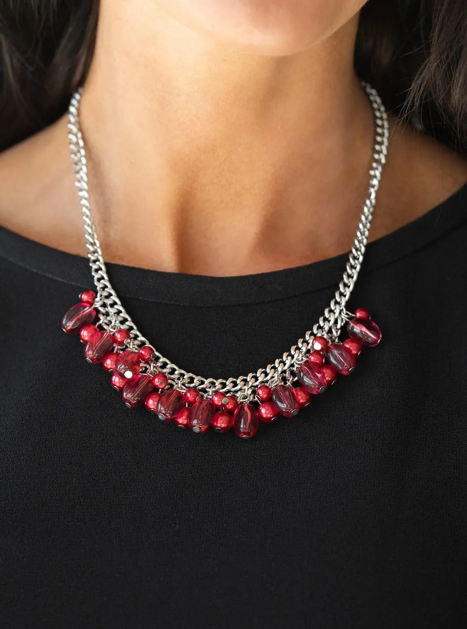 5th Avenue Flirtation Red Necklace Set