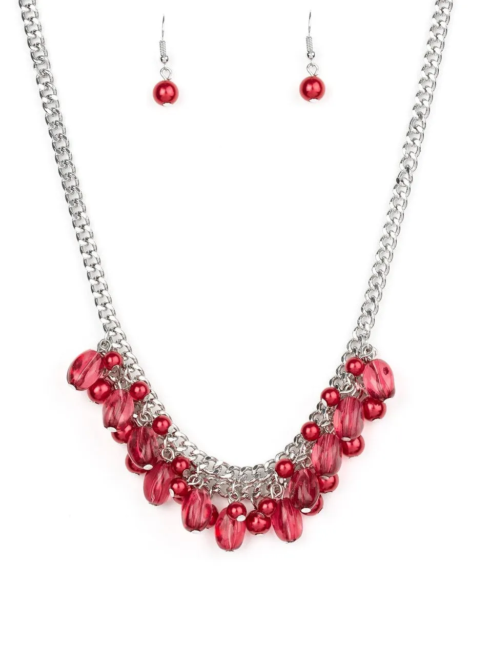 5th Avenue Flirtation Red Necklace Set