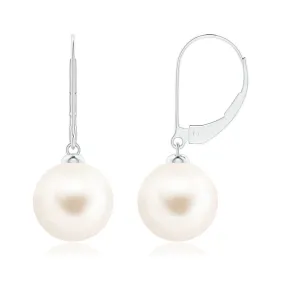 8mm Freshwater Cultured Pearl Leverback Earrings