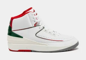 Air Jordan 2 Retro Italy Mens Lifestyle Shoes (White/Fire Red) Free Shipping