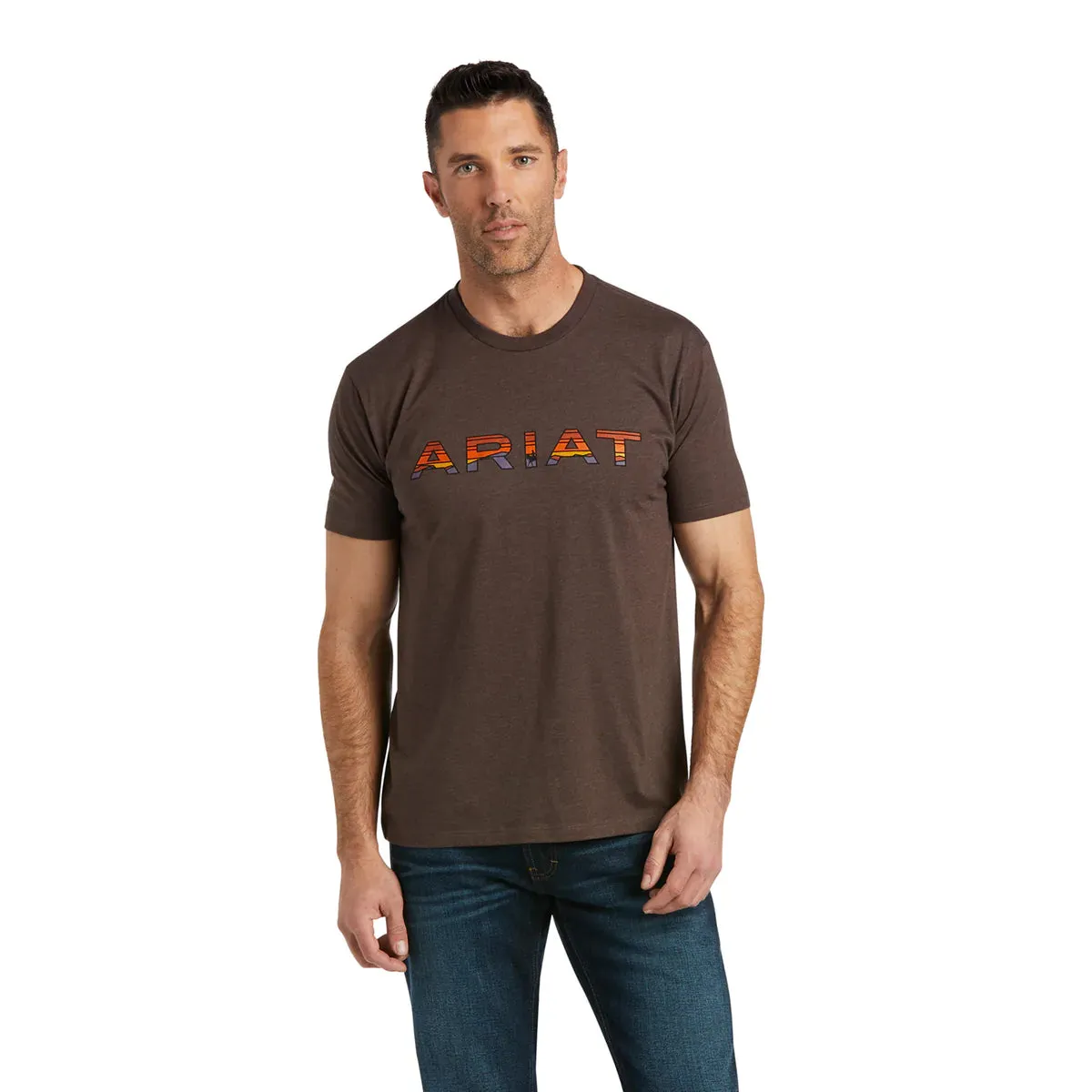 Ariat Mens Dusk Fill T-Shirt Rust Heather