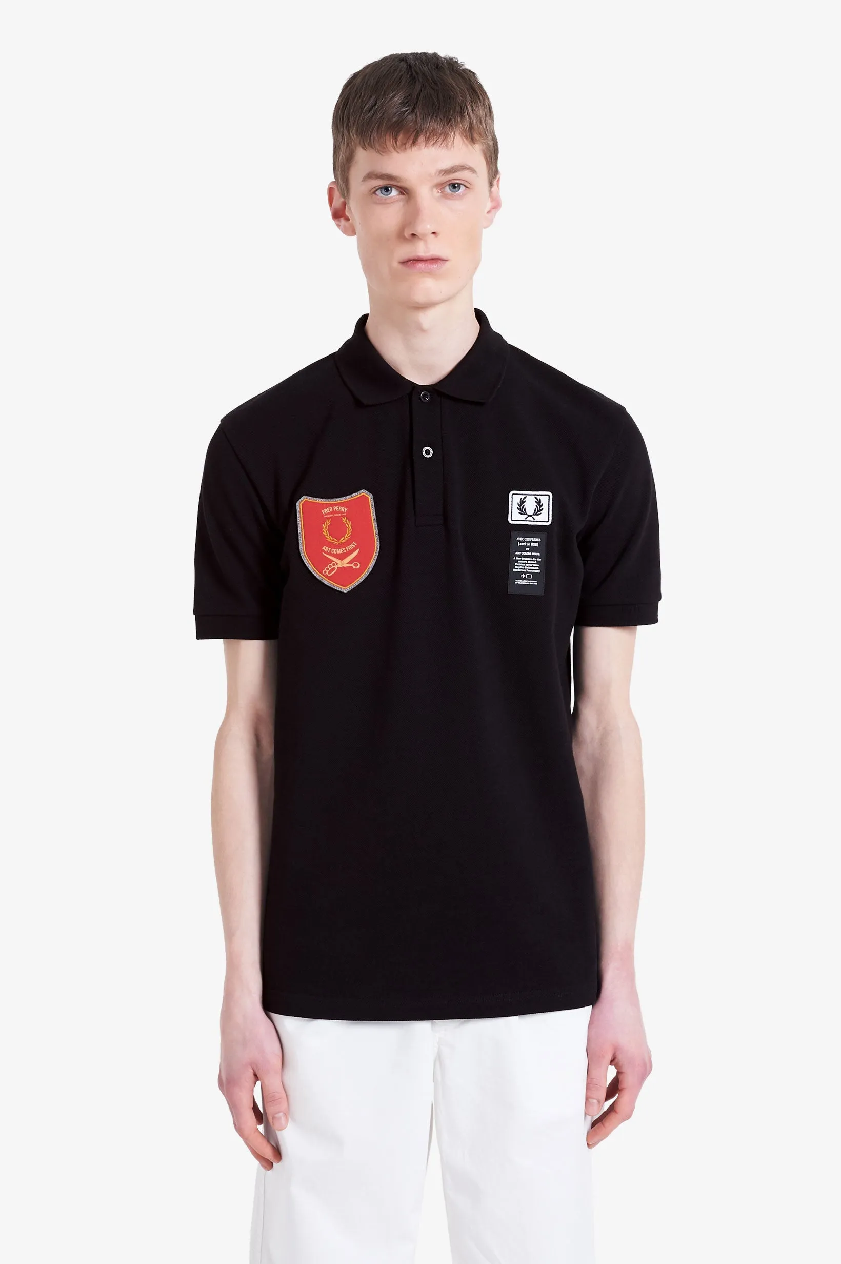 Art Comes First Shield Patch Polo Shirt