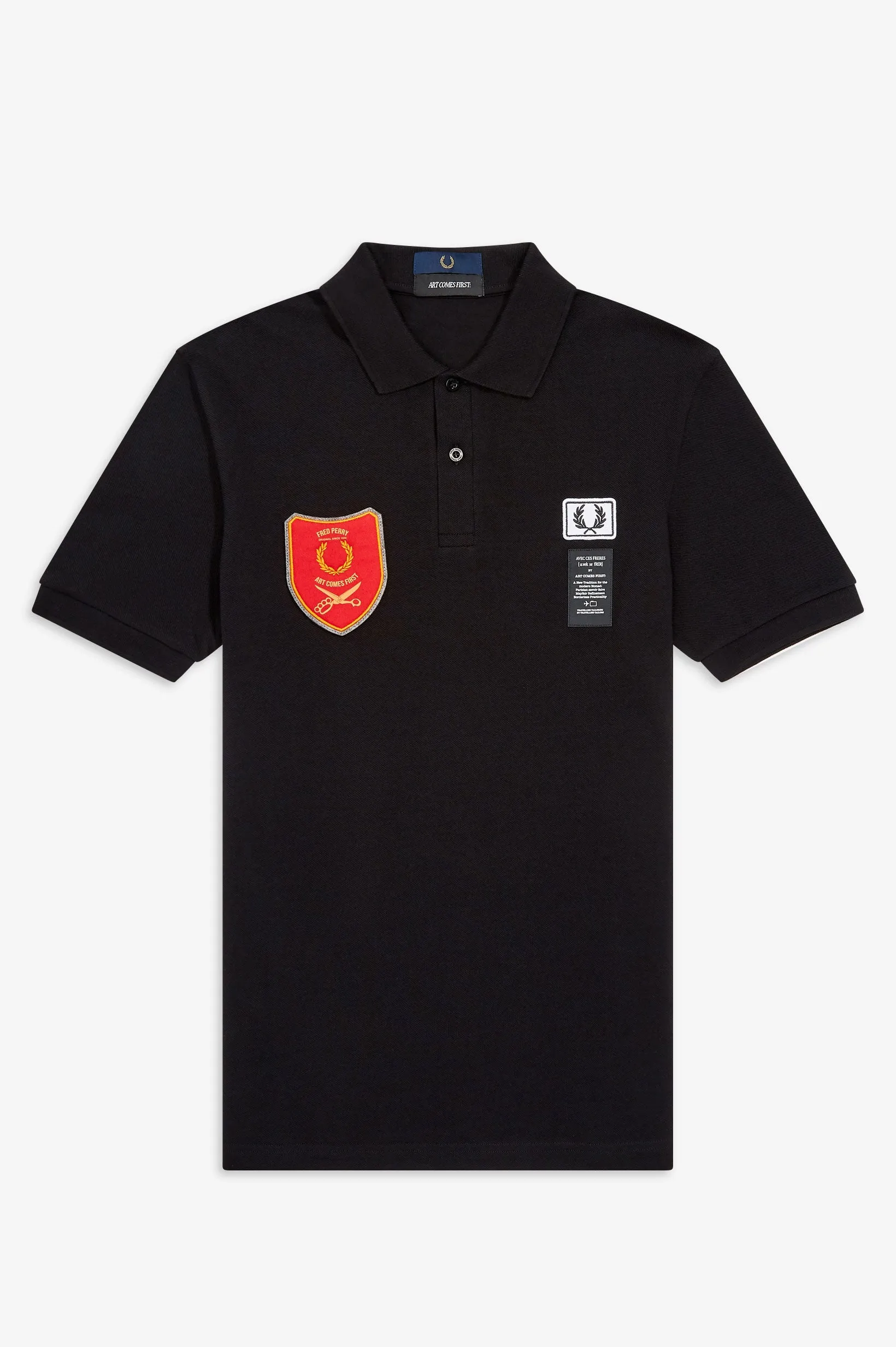 Art Comes First Shield Patch Polo Shirt