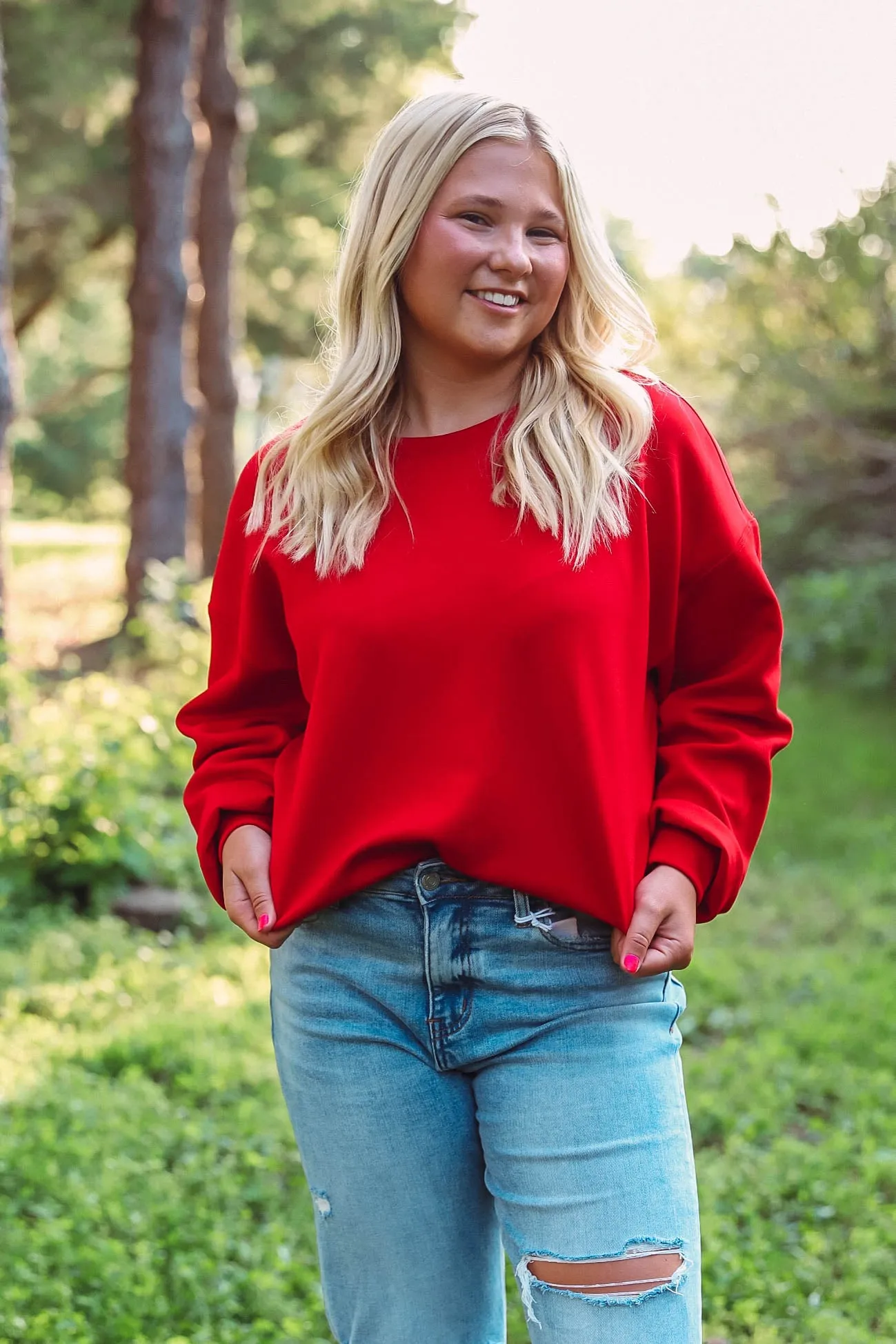 Ashton Crewneck-Red