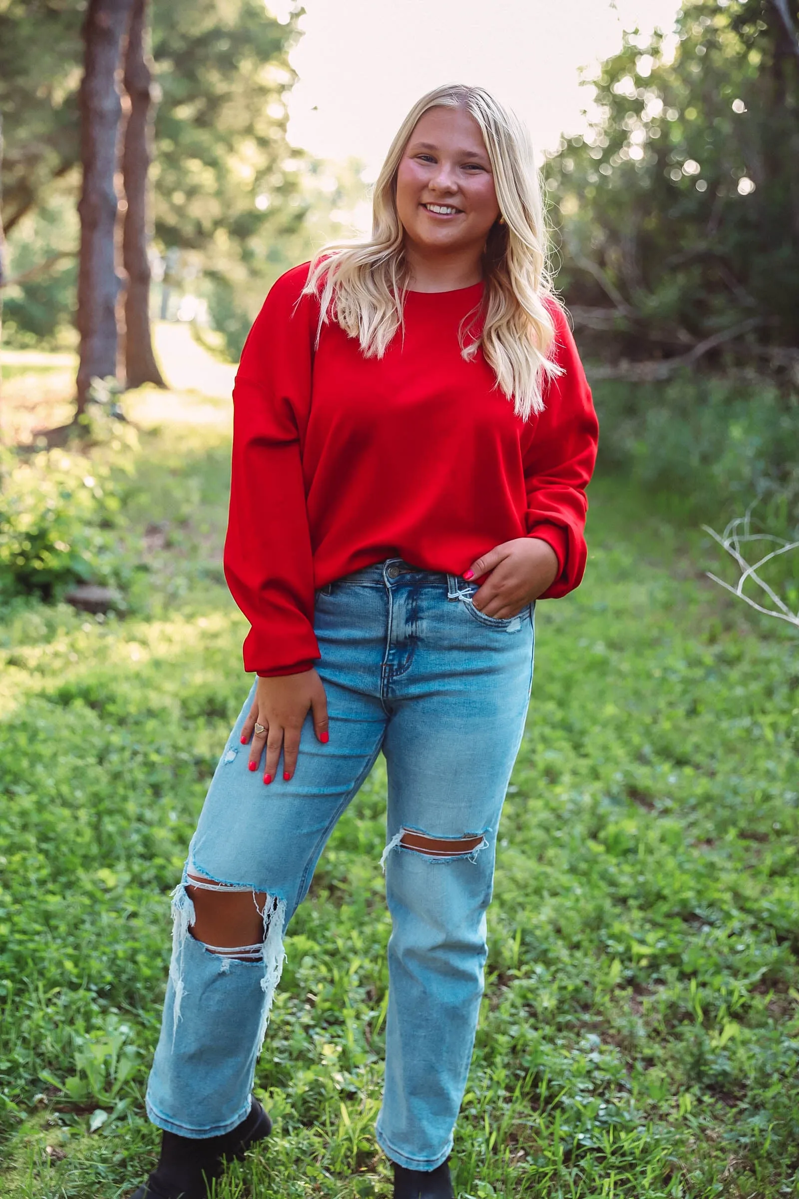 Ashton Crewneck-Red