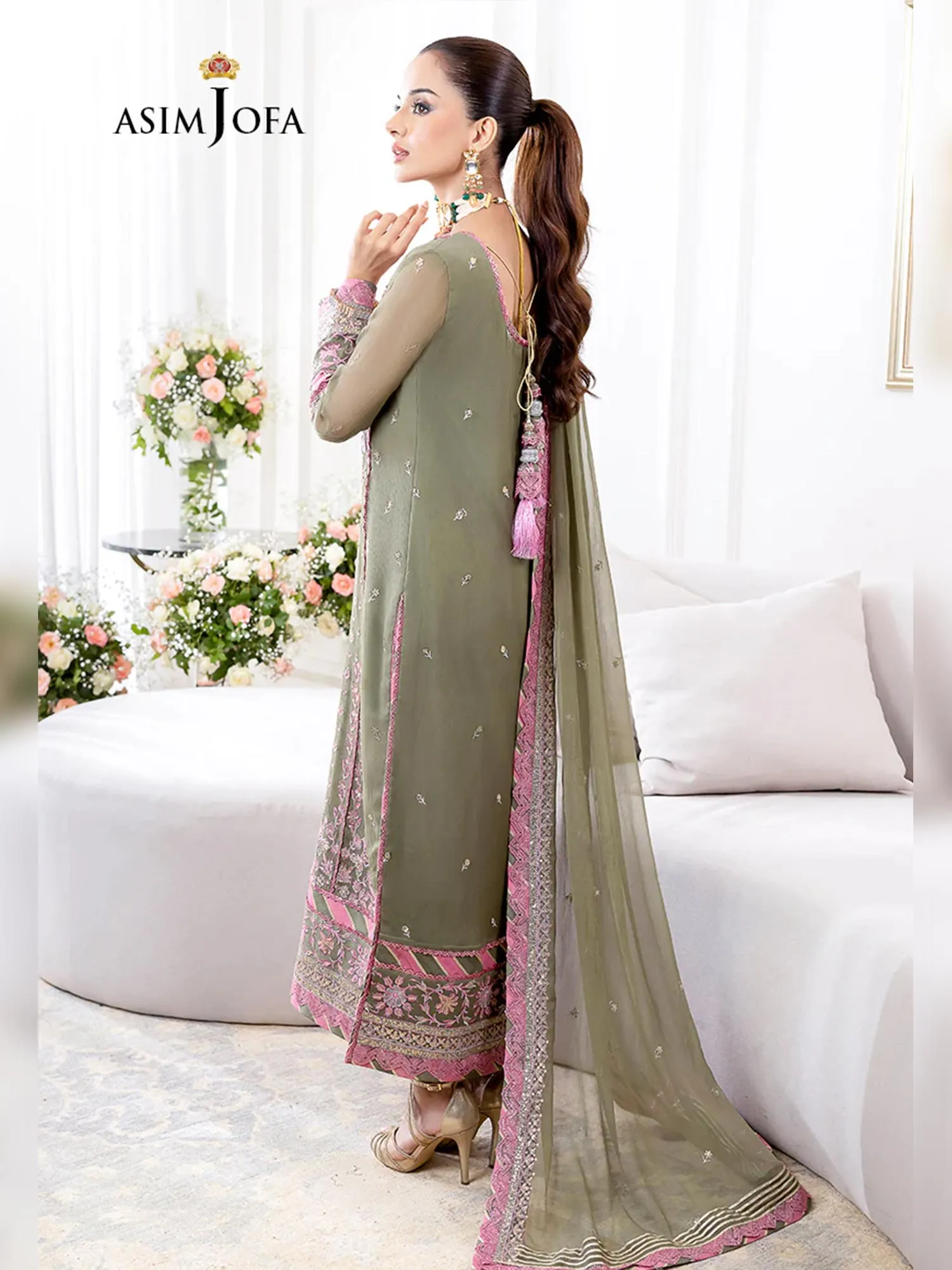 Asim Jofa "Jhil Mil" Chiffon Ready-to-Wear Suit (AJJM-25)