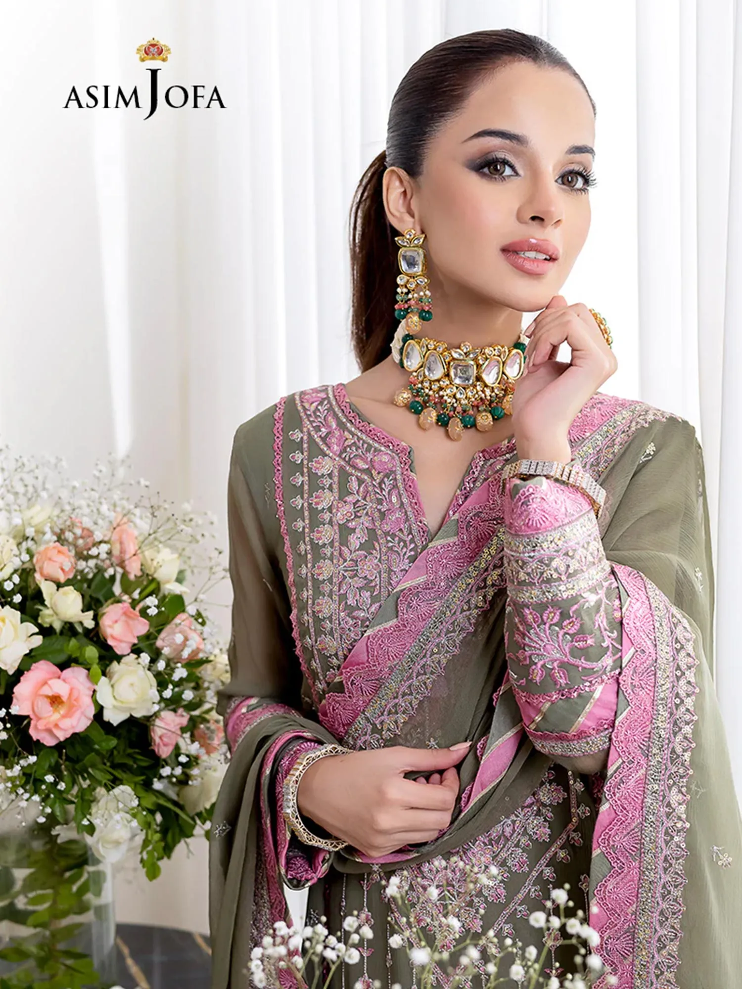 Asim Jofa "Jhil Mil" Chiffon Ready-to-Wear Suit (AJJM-25)