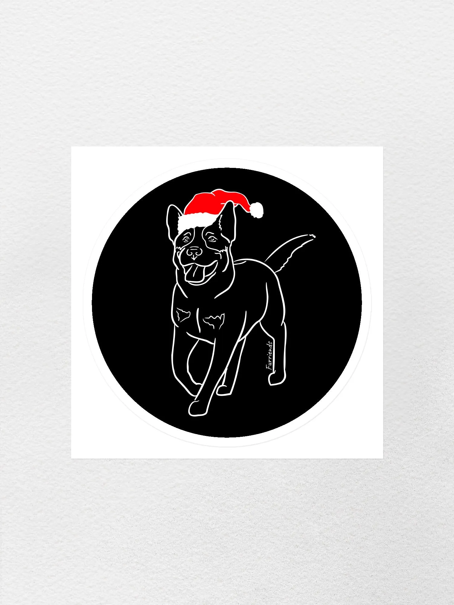 Australian Cattle Dog Christmas Edition Sticker