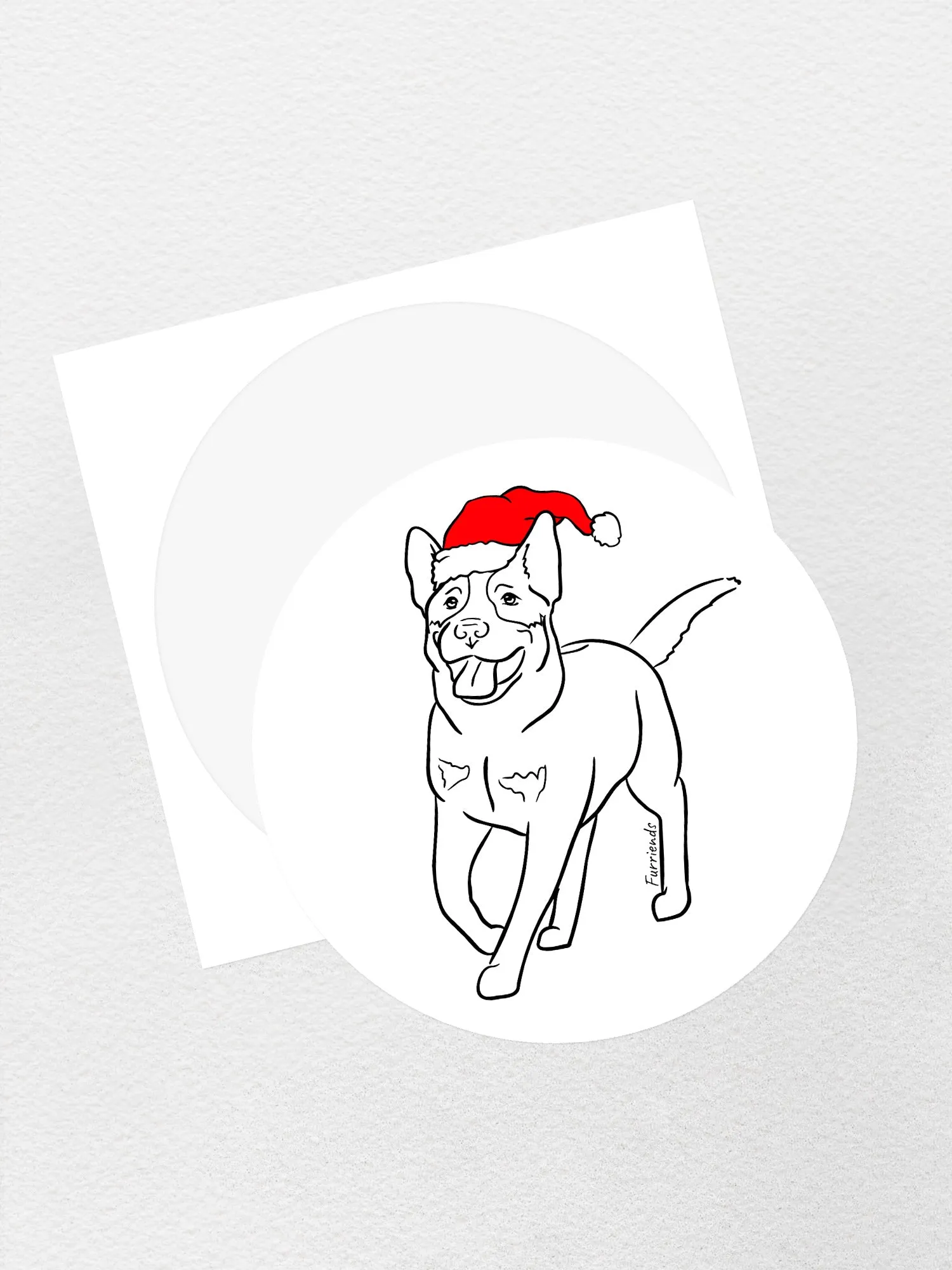 Australian Cattle Dog Christmas Edition Sticker