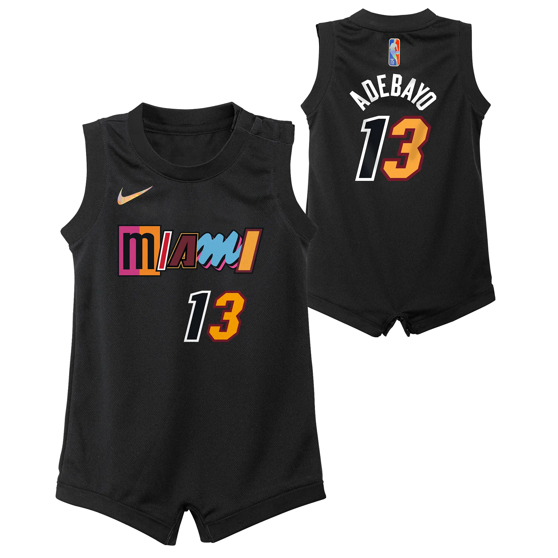 Bam Adebayo Nike Miami HEAT Mashup Onesie Jersey