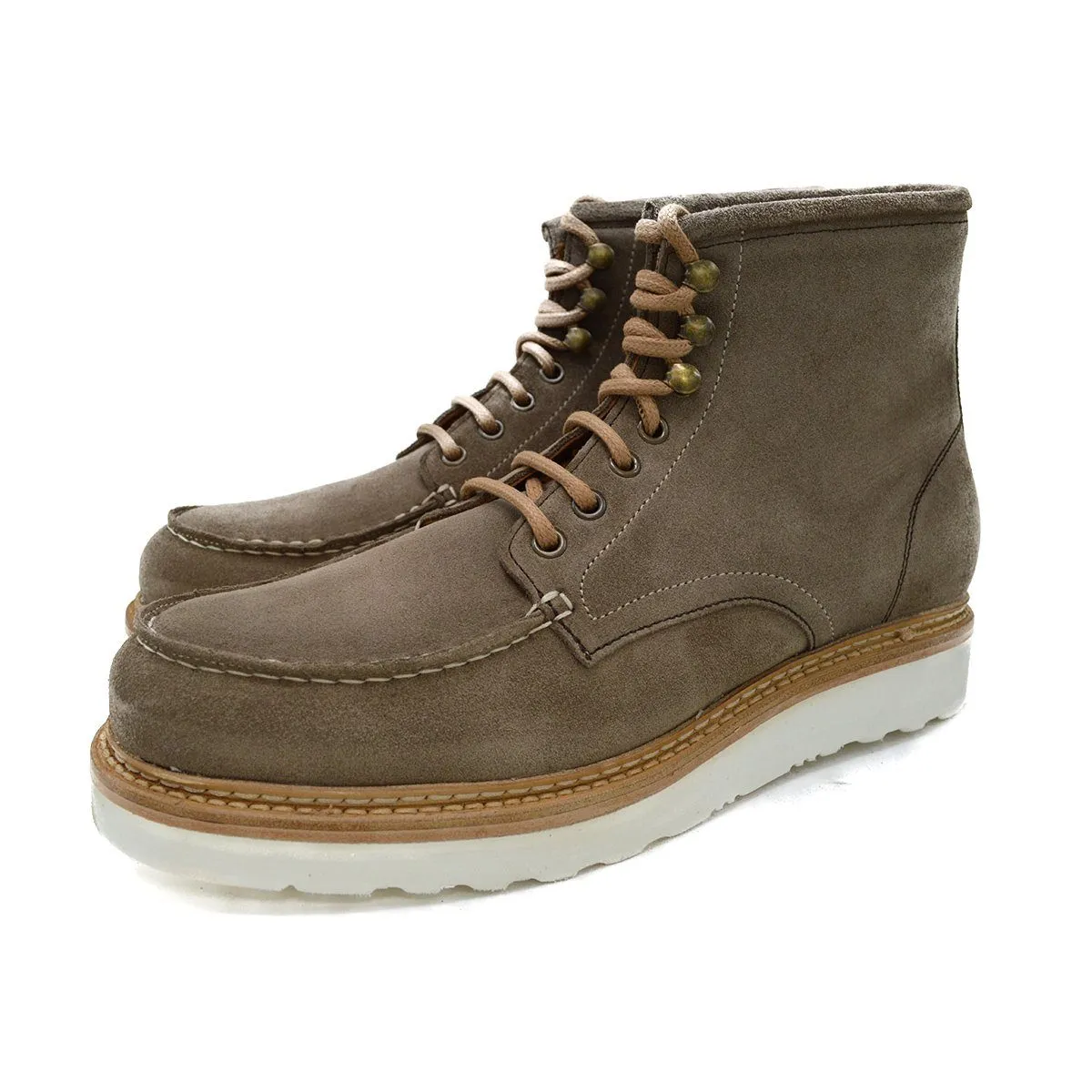 Berwick 1707 Apron Boot(538) - Grey / Tan Repello Suede