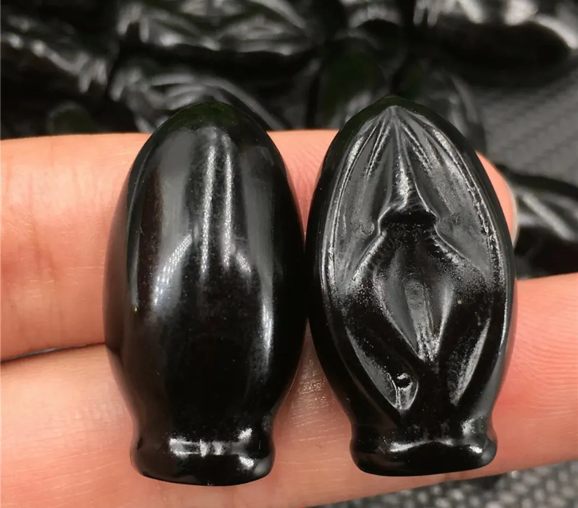 Black Obsidian Vagina Figurine