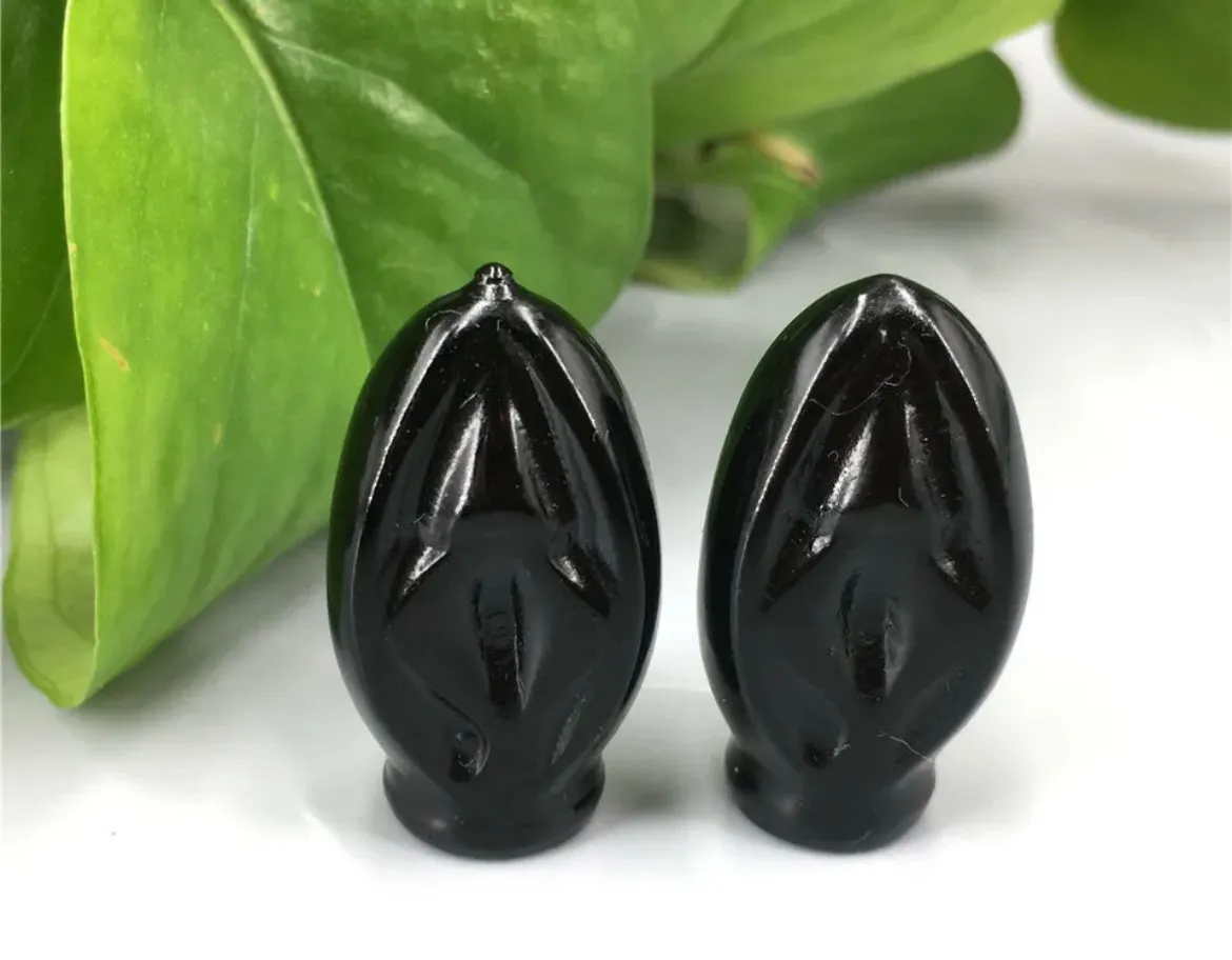 Black Obsidian Vagina Figurine