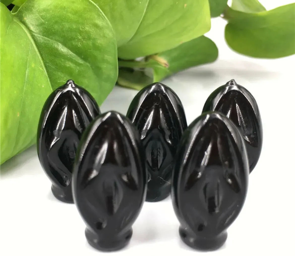 Black Obsidian Vagina Figurine