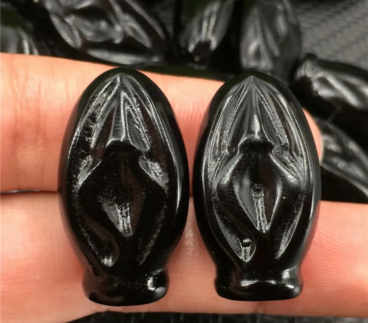 Black Obsidian Vagina Figurine