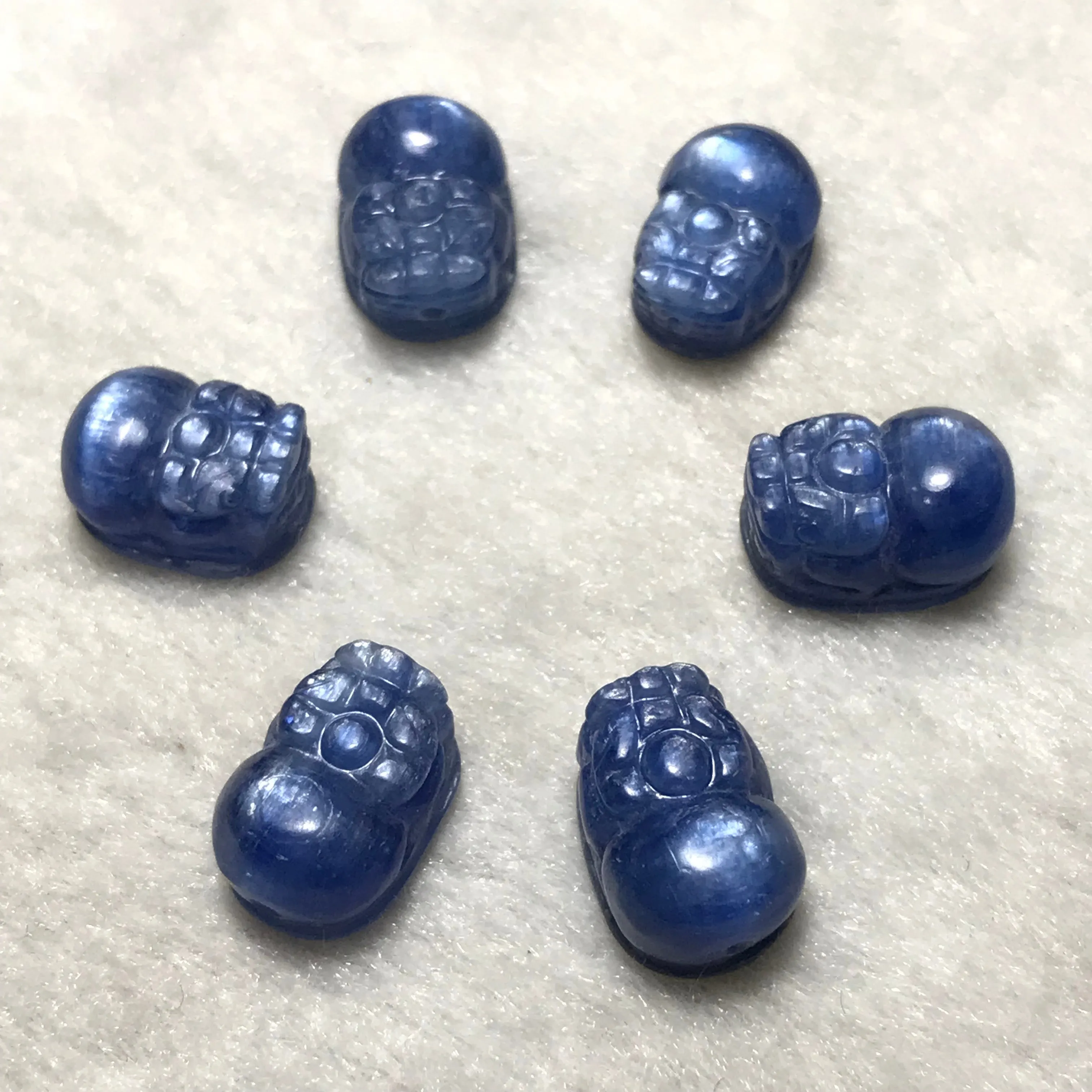 Blue Kyanite Pixiu Charms Beads High-quality with Cat Eye | DIY Parts Bracelet Chamrs