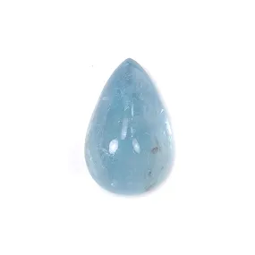 BLUE Milky AQUAMARINE Gemstone Cabochon : 31.00cts Natural Untreated Aquamarine Pear Shape Cabochon 24*15.5mm