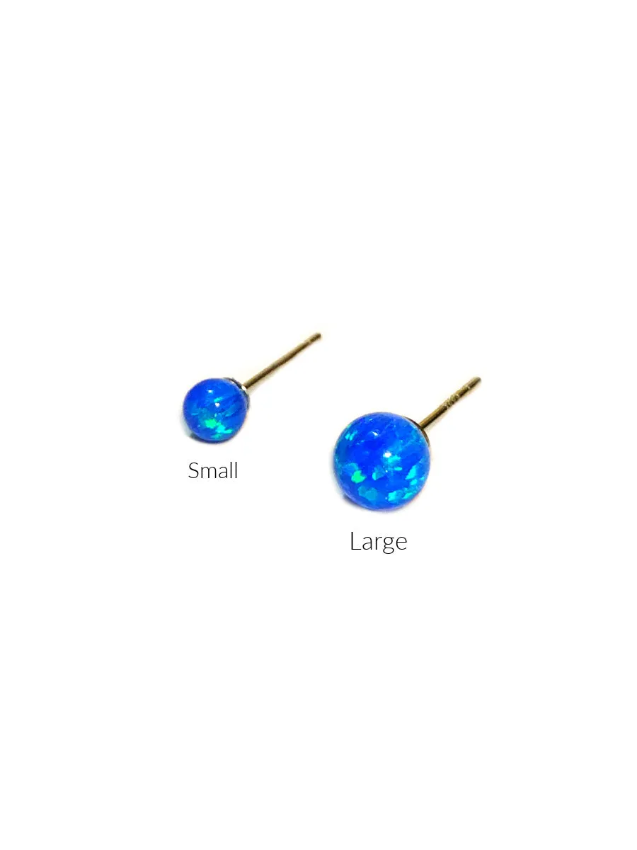 Blue Opal Sphere Posts