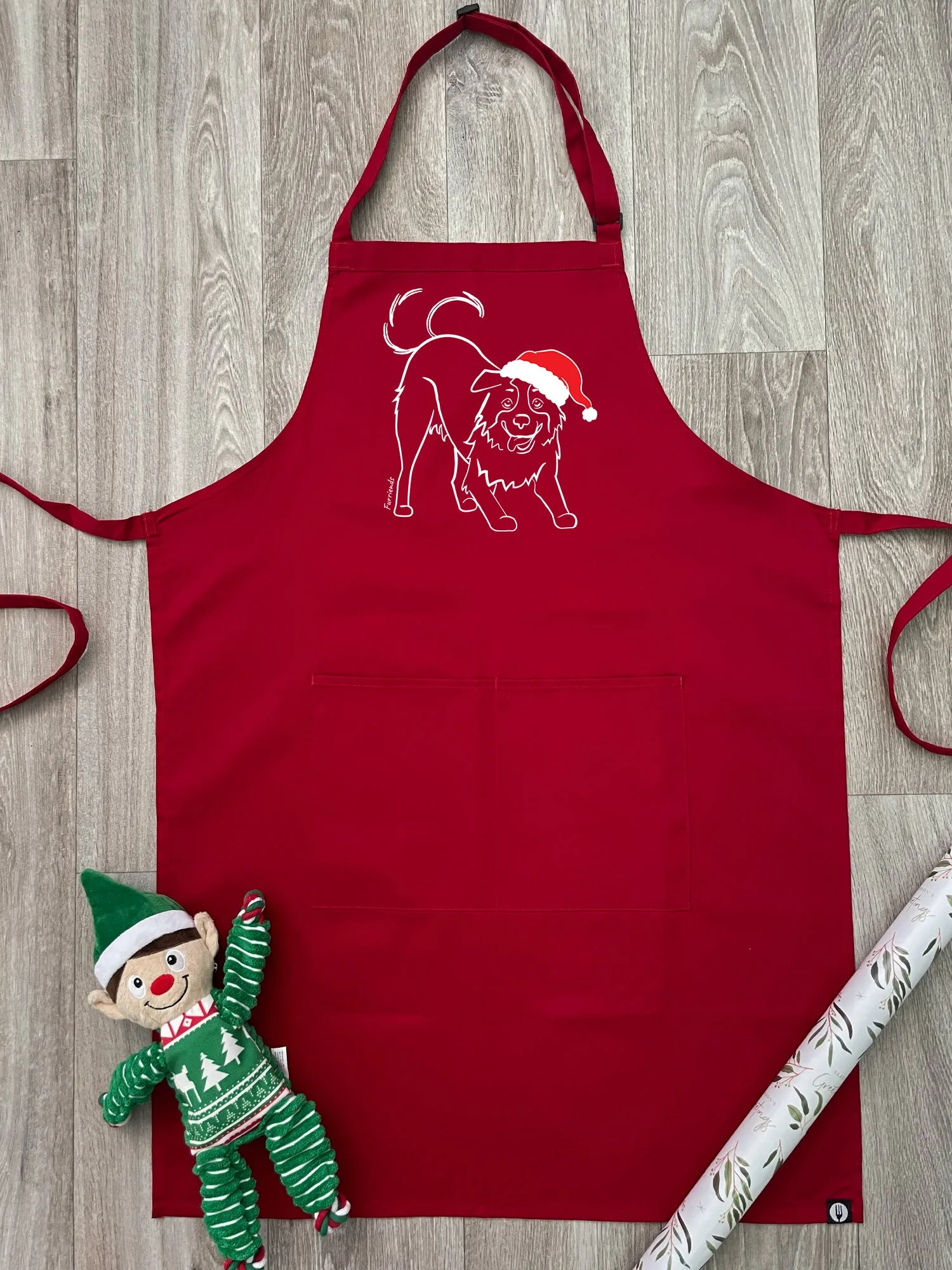 Border Collie Christmas Edition Bib Apron