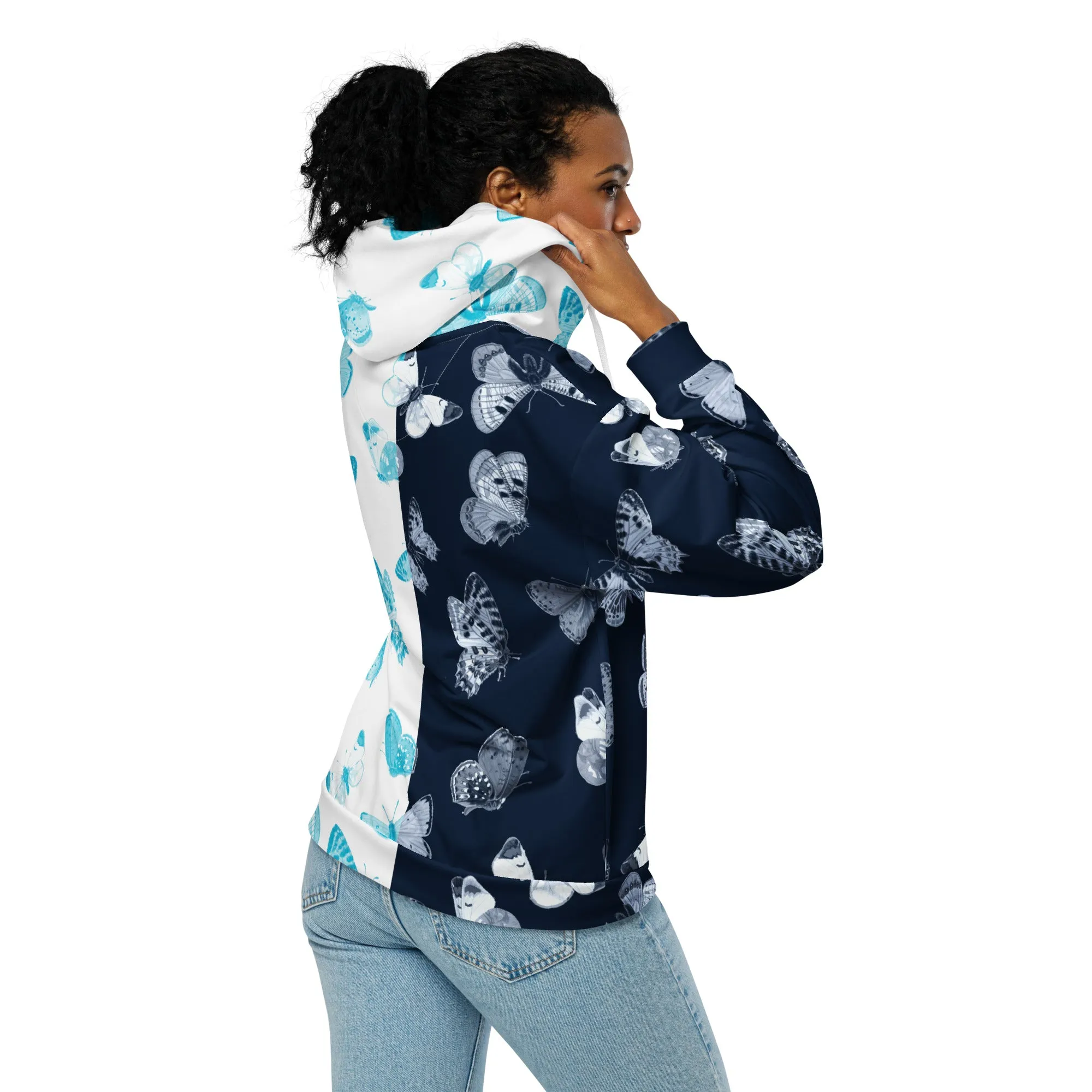 Butterfly in the Mist Unisex zip hoodie