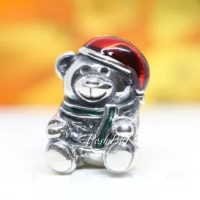 Christmas Teddy Bear Charm 791391ENMX