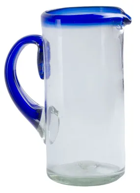 Cobalt Blue Rim Pitcher - 56 oz