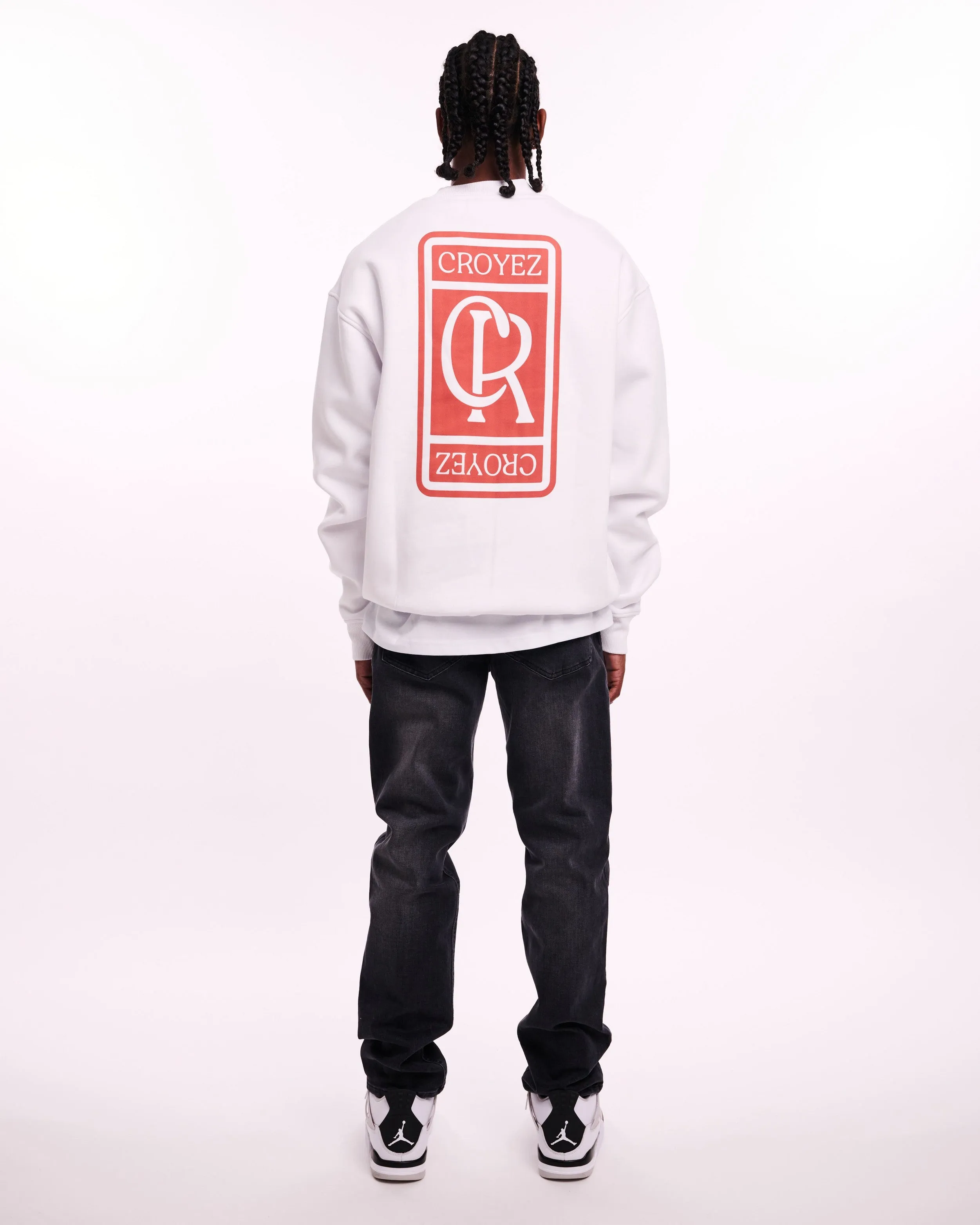 CROYEZ INITIAL SWEATER - WHITE/CLAY