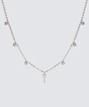 Crystal Droplet   Mini Key Necklace