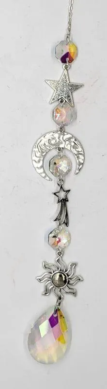 Crystal Suncatcher with Silver Accents