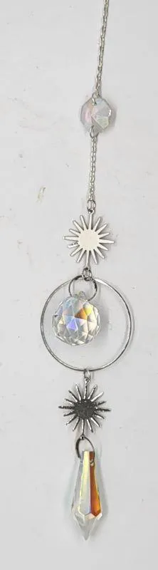 Crystal Suncatcher with Silver Accents