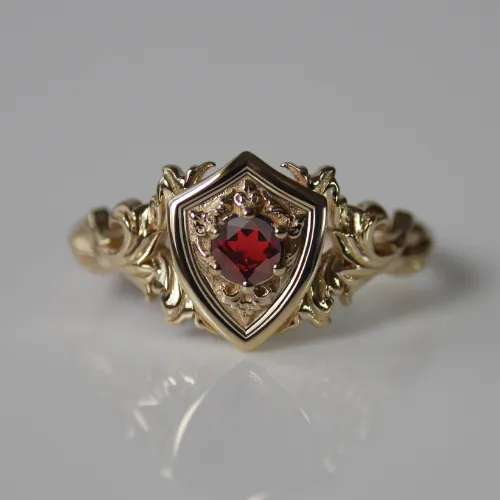 Custom Shield Ring  1110.00