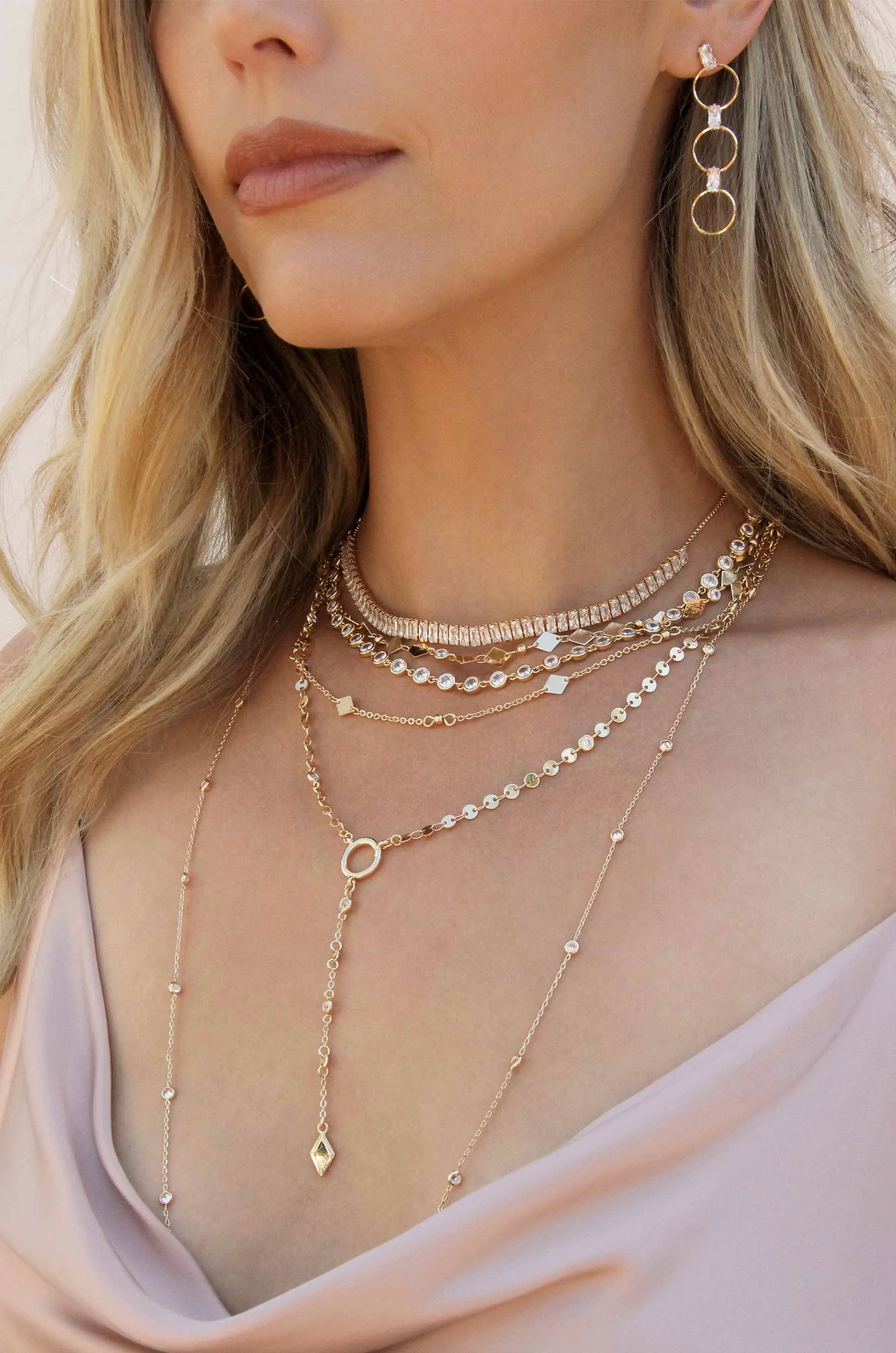 Delicate Crystal Statements Adjustable Necklace