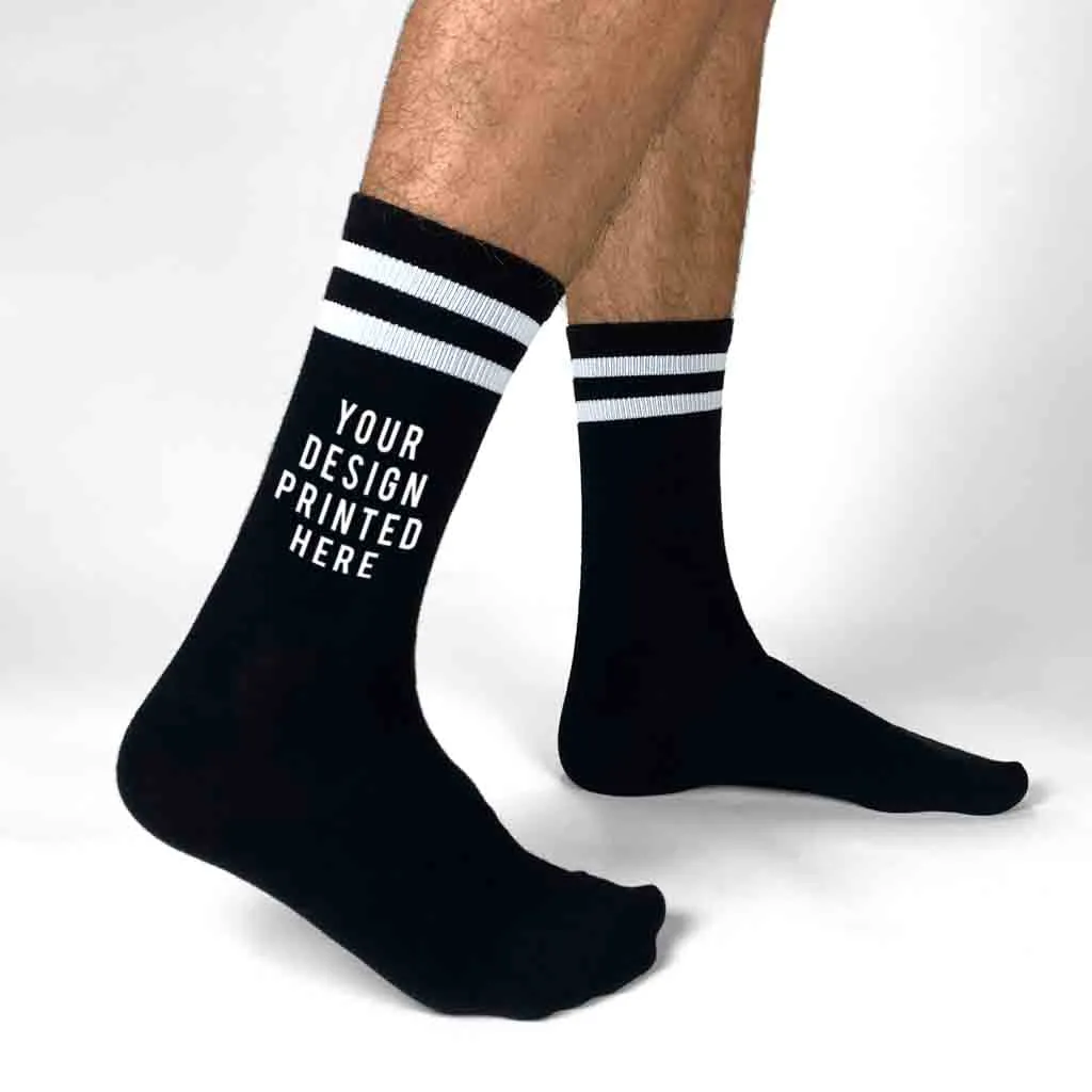 Design Your Own Striped Crew Socks - Large