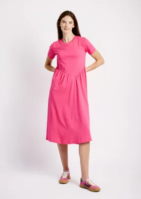 Diagonal Tee Dress in Pink