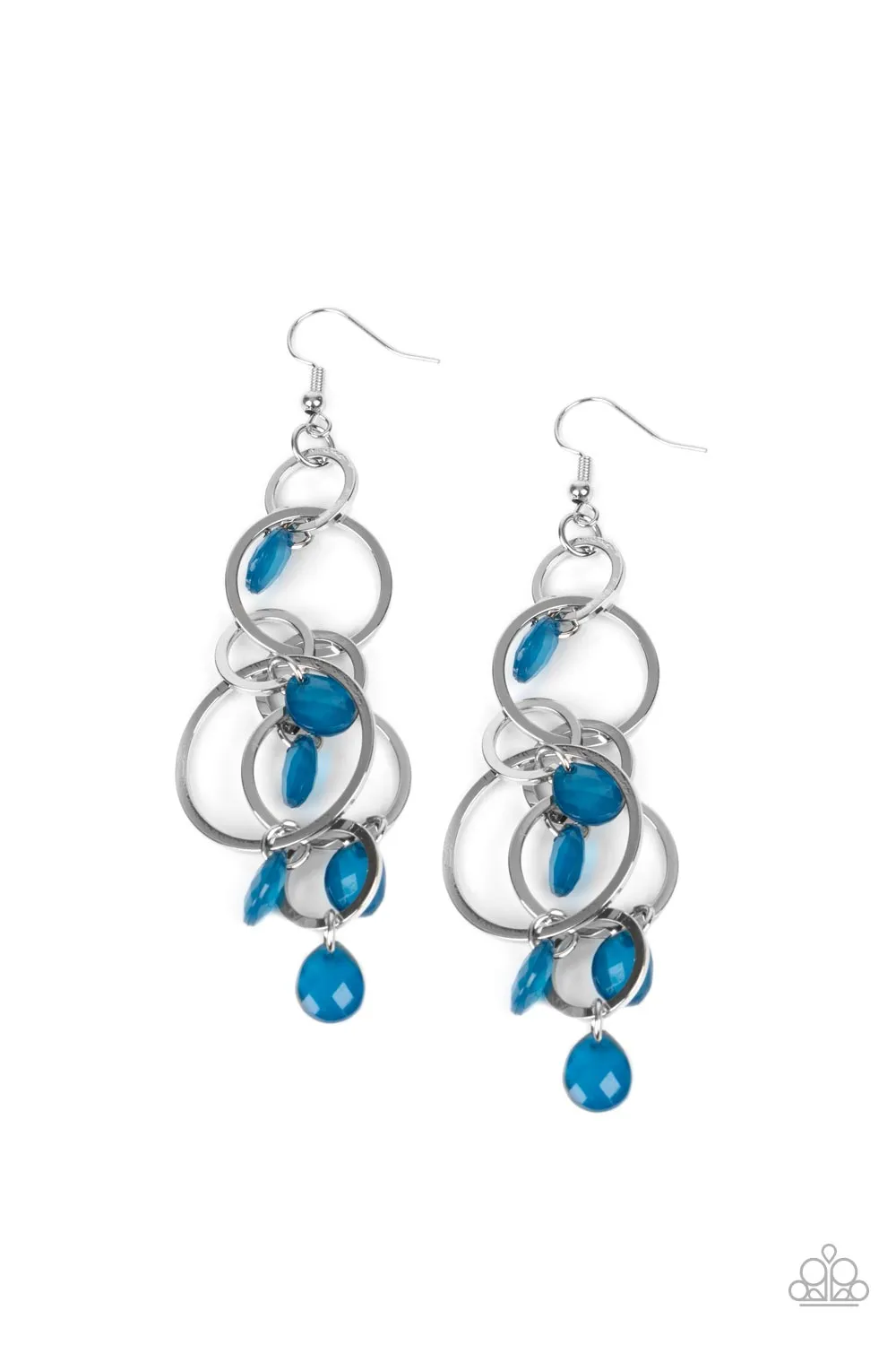 Dizzyingly Dreamy - Blue Paparazzi Earrings