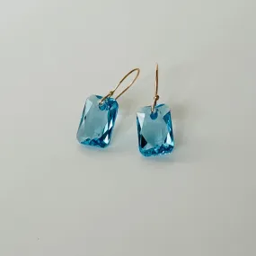 Ear Wires & Aquamarine Crystals