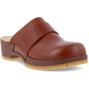 ECCO Womens Comfort Leather Slip On Clogs