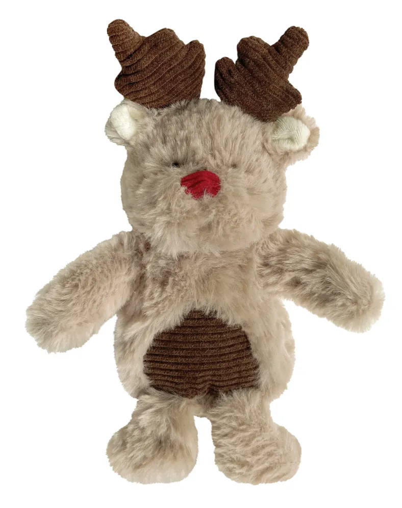 FouFouBrands Holiday Cuddle Plushies Reindeer Dog Toy