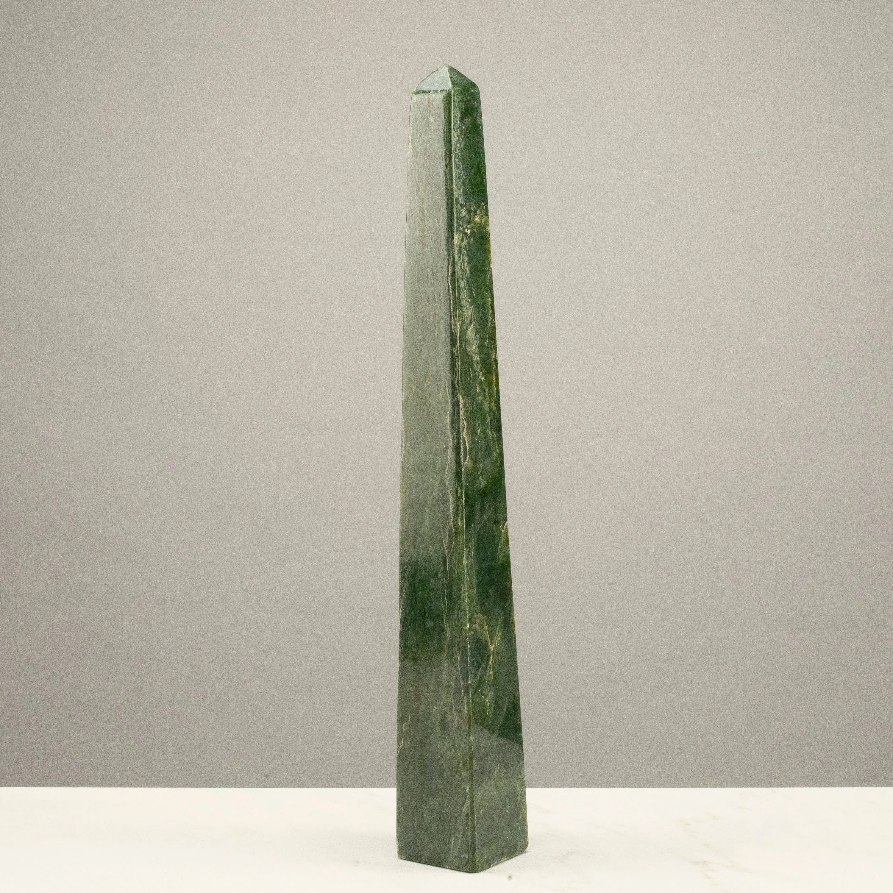 Freeform Nephrite Jade Obelisk from Afghanistan - 16.5 / 6 lbs