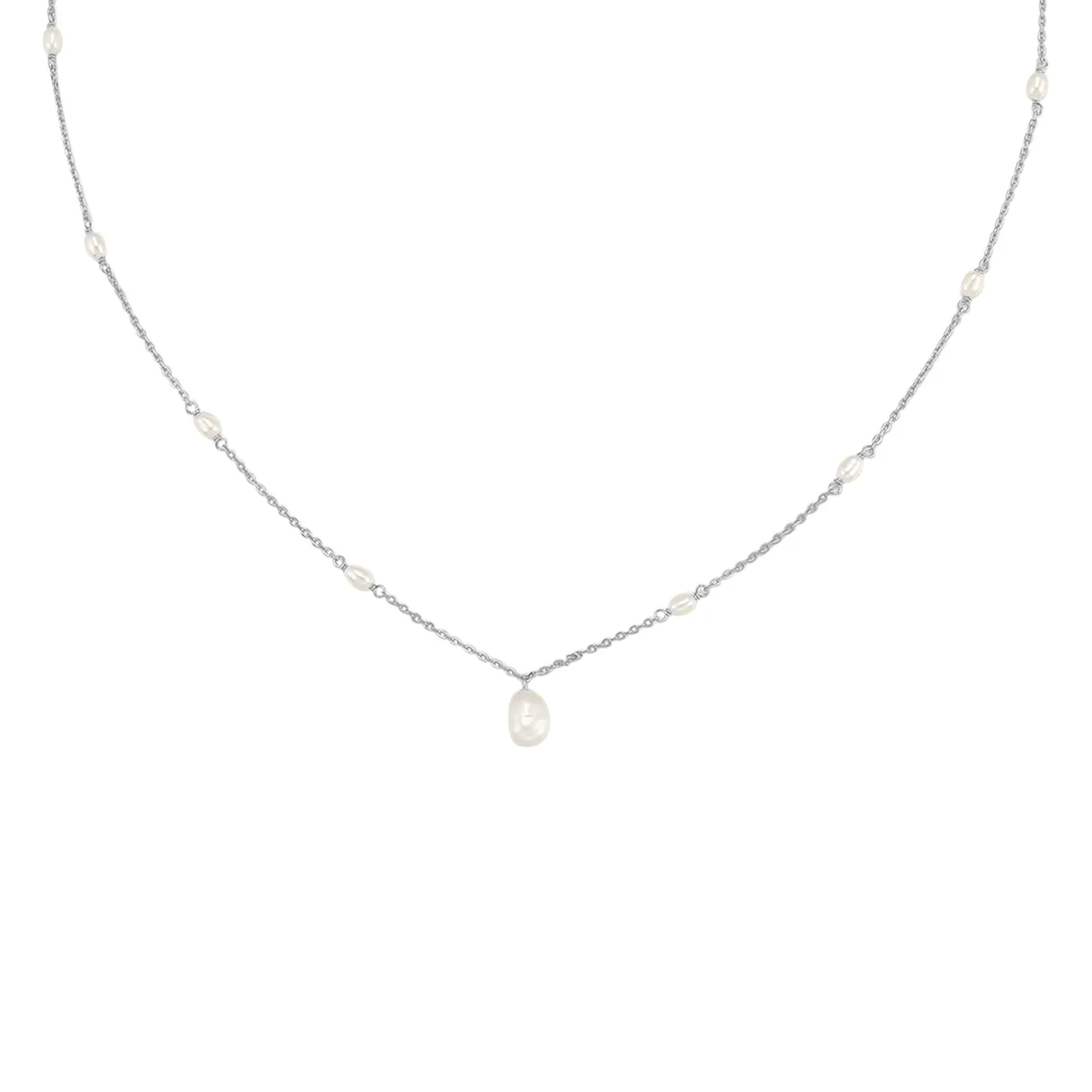 Freshwater Pearl Silver Necklace